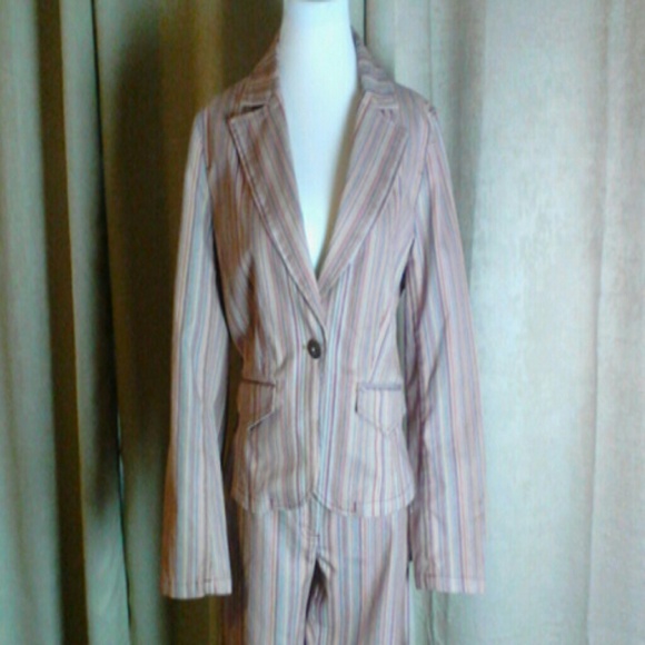 NWT Nine & Co Striped pantsuit - Picture 1 of 3